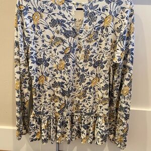 Ruffled Lucky Brand Blouse. Size small